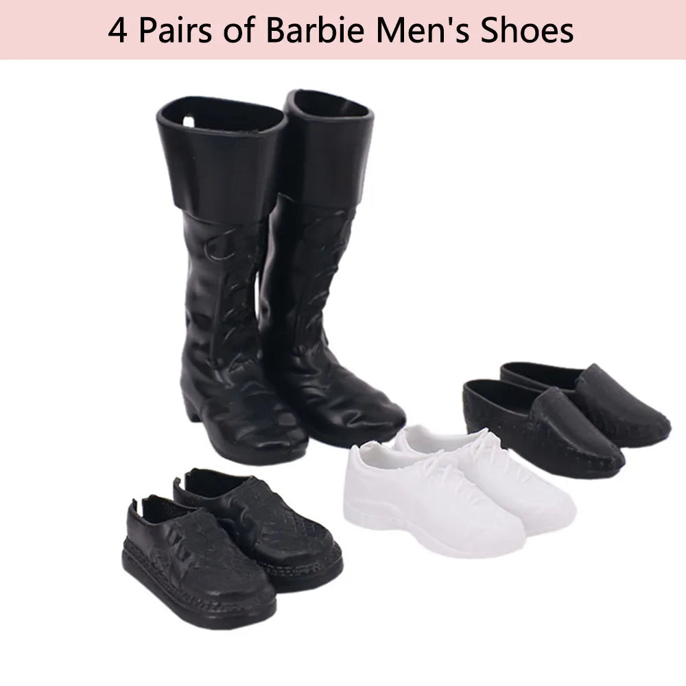 30pcs/set Clothes Set Men's ForBarbies Clothes Accessories Contains Shoes, Headphones,Skateboards,Guitar Dolls Children's Toys