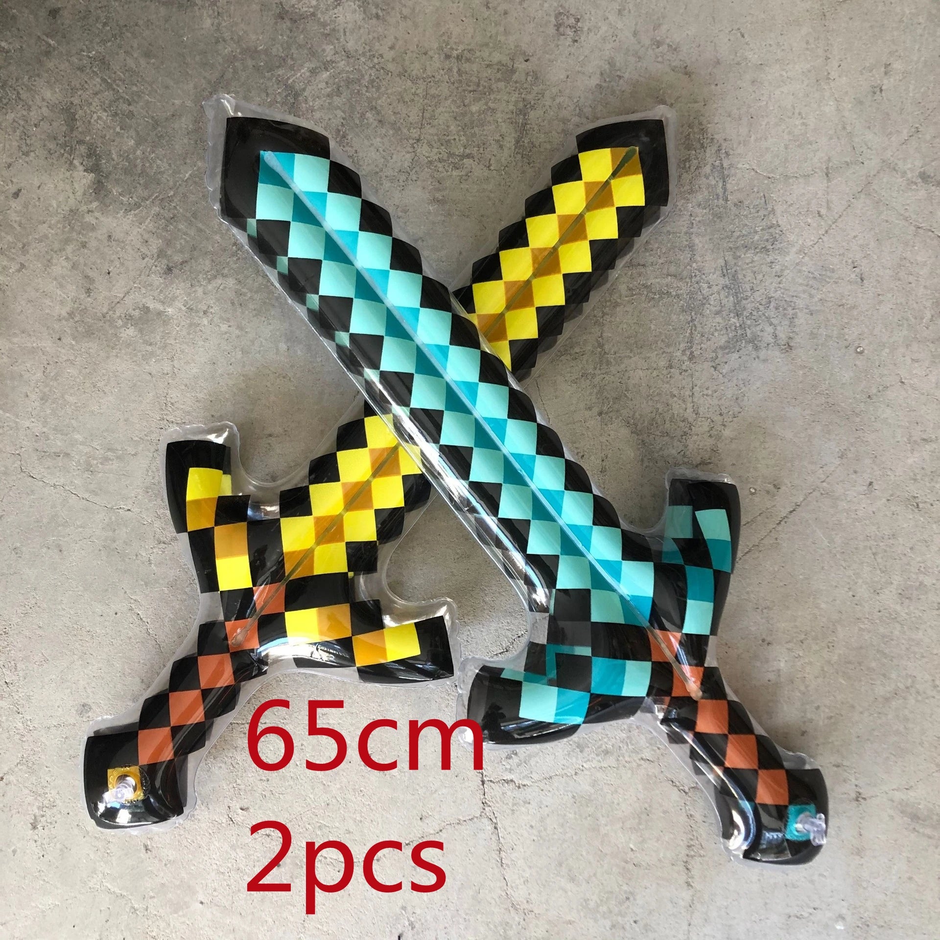New Pvc Inflatable Knife and Fork Sword Stick Weapon Hammer Sword Stick Axe Props Children's Toys Birthday Gift Balloon