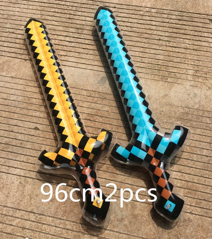 New Pvc Inflatable Knife and Fork Sword Stick Weapon Hammer Sword Stick Axe Props Children's Toys Birthday Gift Balloon