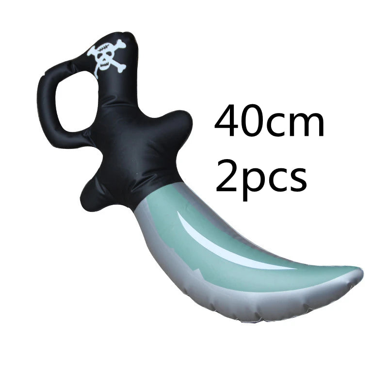 New Pvc Inflatable Knife and Fork Sword Stick Weapon Hammer Sword Stick Axe Props Children's Toys Birthday Gift Balloon