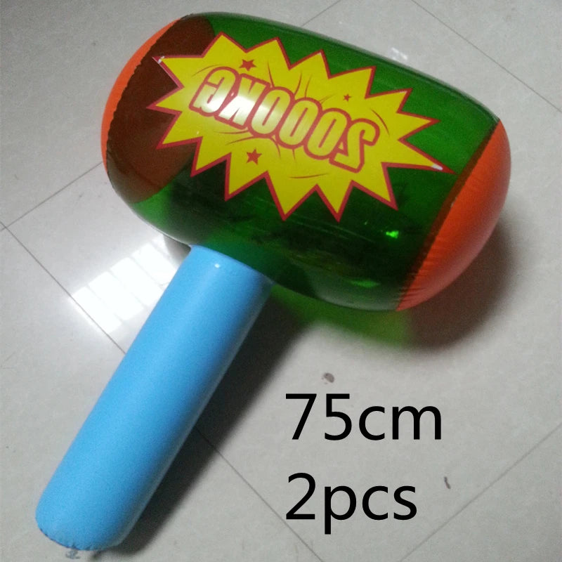 New Pvc Inflatable Knife and Fork Sword Stick Weapon Hammer Sword Stick Axe Props Children's Toys Birthday Gift Balloon