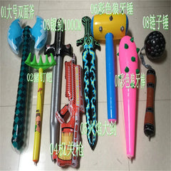 New Pvc Inflatable Knife and Fork Sword Stick Weapon Hammer Sword Stick Axe Props Children's Toys Birthday Gift Balloon