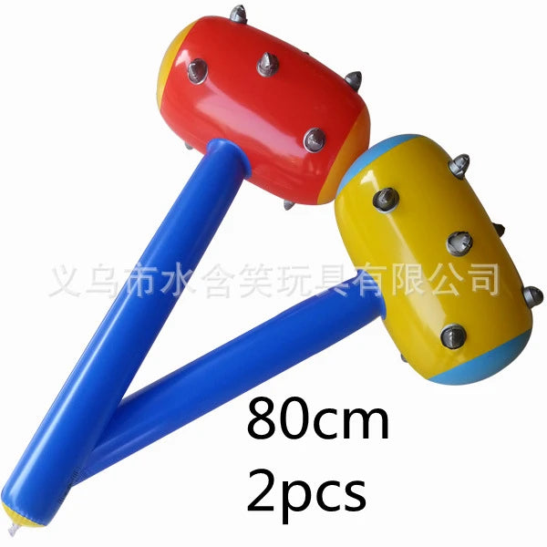 New Pvc Inflatable Knife and Fork Sword Stick Weapon Hammer Sword Stick Axe Props Children's Toys Birthday Gift Balloon