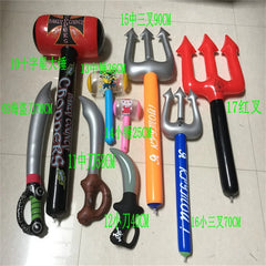 New Pvc Inflatable Knife and Fork Sword Stick Weapon Hammer Sword Stick Axe Props Children's Toys Birthday Gift Balloon