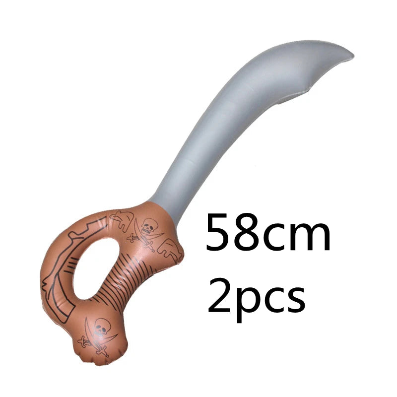 New Pvc Inflatable Knife and Fork Sword Stick Weapon Hammer Sword Stick Axe Props Children's Toys Birthday Gift Balloon