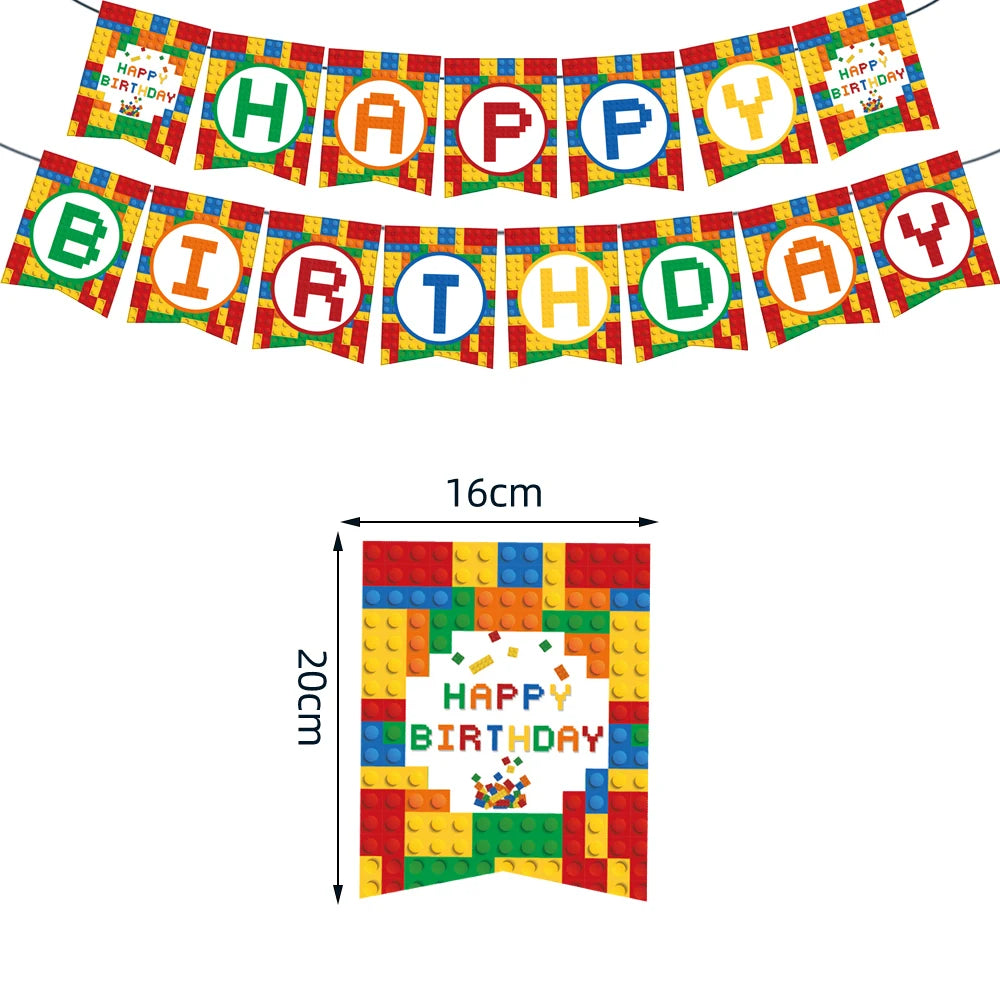 Magic Cube Children's Toys Theme Party Supplies Disposable Tableware Cup Plate Napkin Backdrop For Birthday Party Decorations