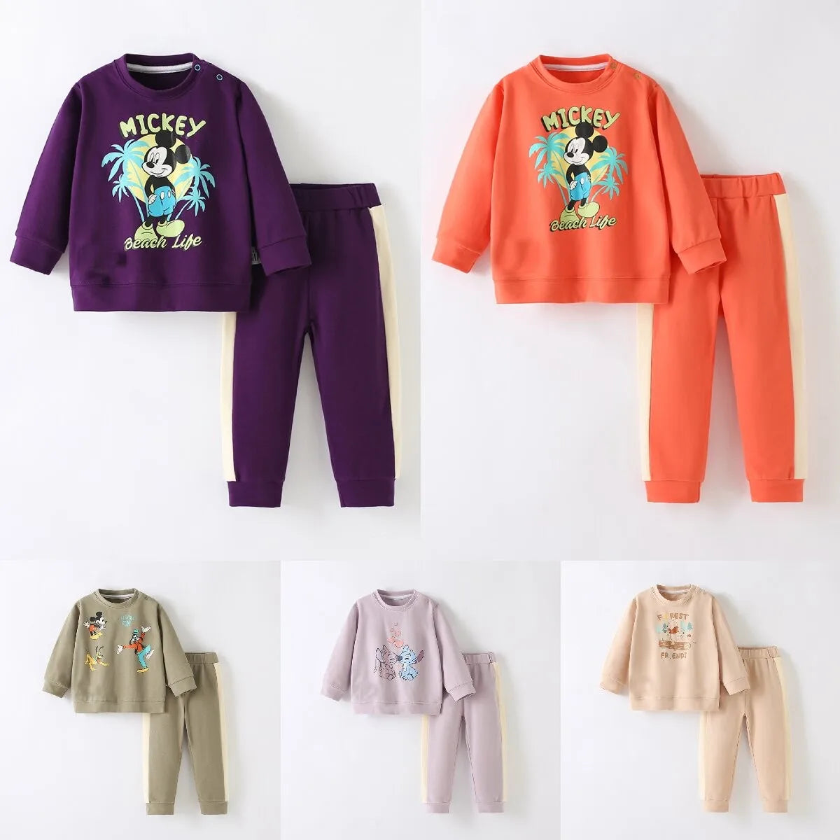 Mickey Printed Children's Long Sleeve Suit Sweatshirt + Trousers 2pc/set Kids Clothing Autumn Fashion Toddler Costume Tracksuit