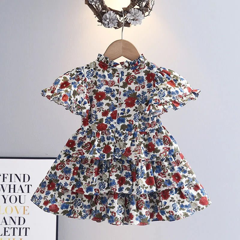 New Summer Baby Girls Clothes Children Cute Fashion Printed Dress Toddler Casual Cotton Costume Kids Clothing Infant Sportswear