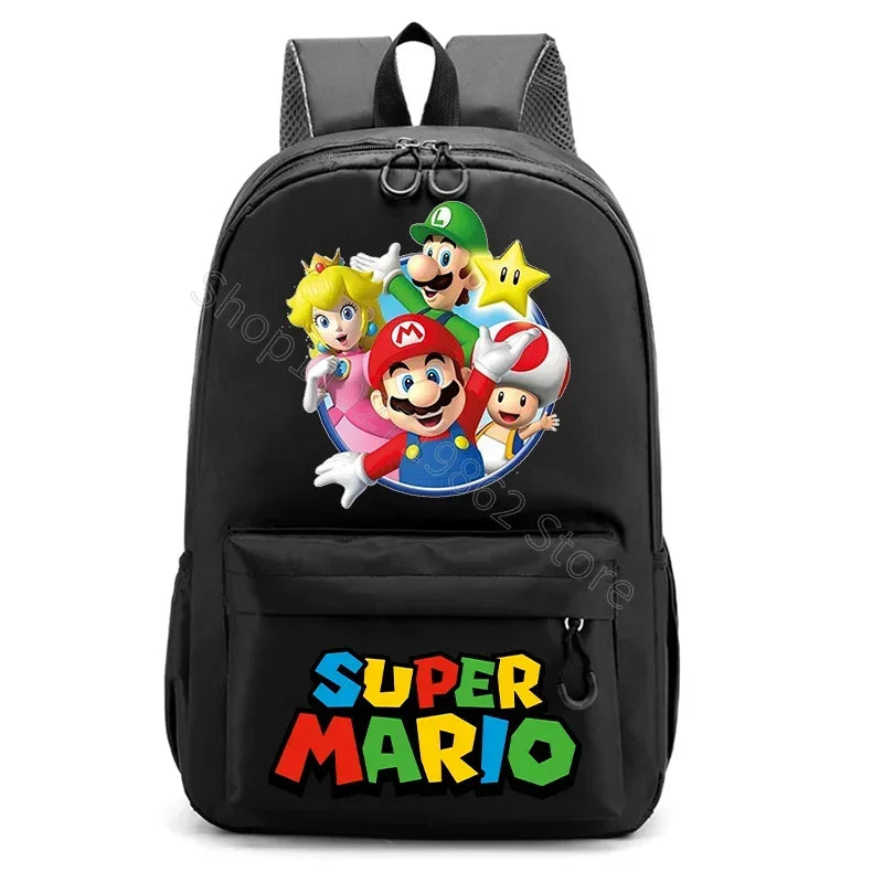 Super Mario Bros Backpacks Women Men Princess Peach Luigi Bag Cartoon Game Character Graphic Print Kawaii Backpack School Bags