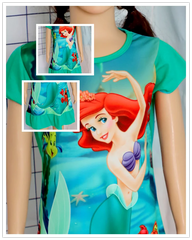 New Summer Anna Elsa Printing Cartoon Sleepwear Mermaid Girl Nightgowns Children Party Dresses Pajamas For Girls Dress