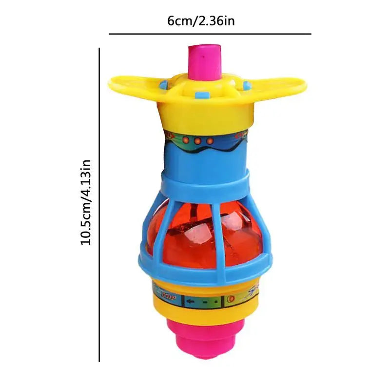 Children's Toys Bagged Round Luminous Toy Boys Girls Light Music Rotating Gyro Spinning Top Fidget Spinner Children Classic Toys