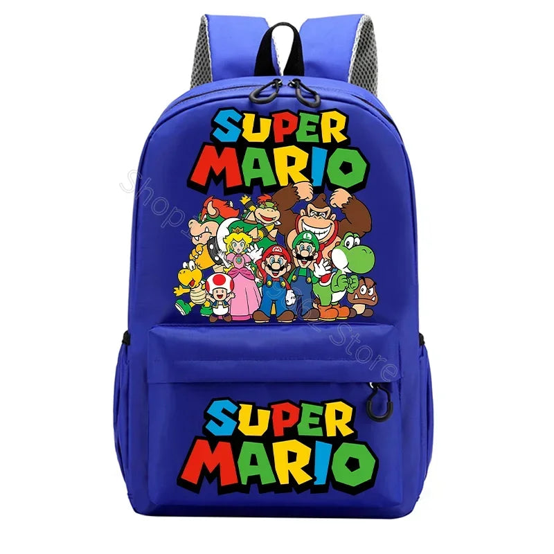 Super Mario Bros Backpacks Women Men Princess Peach Luigi Bag Cartoon Game Character Graphic Print Kawaii Backpack School Bags