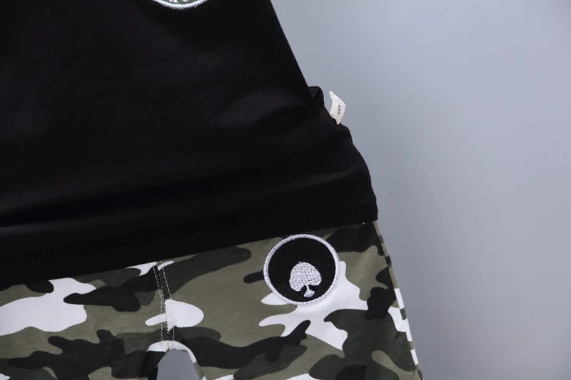 Boys Clothing Children Summer Sports Set Kids Clothing Cotton T-Shit Camouflage Shorts 2PC Outfits Children Tracksuits 0-4Year