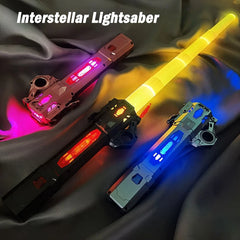 Retractable Lightsaber with USB Charging Finger-twisting Laser Sword Flash Light Sound Role Playing Props Children's Toys Gifts