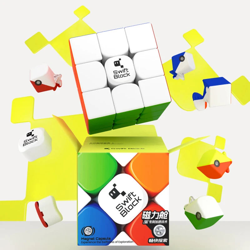 [Picube] GAN Swift Block 355S 3x3 Magnetic Magic Cube Speed Puzzle Children's Toys Professional Gan 355 S 3X3X3 Cubo Magico