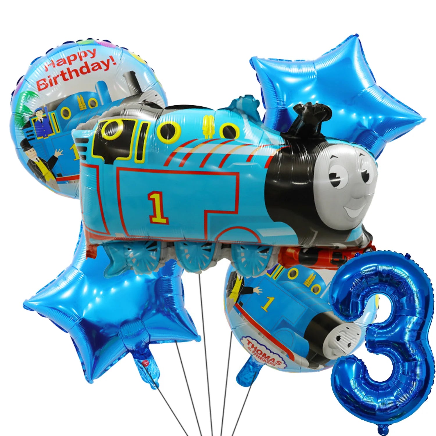 Thomas and Friends Birthday Decor  Foil Balloons Number Set 32 inch Gift Baby Shower Children's Toys Train Latex Balloons Kit