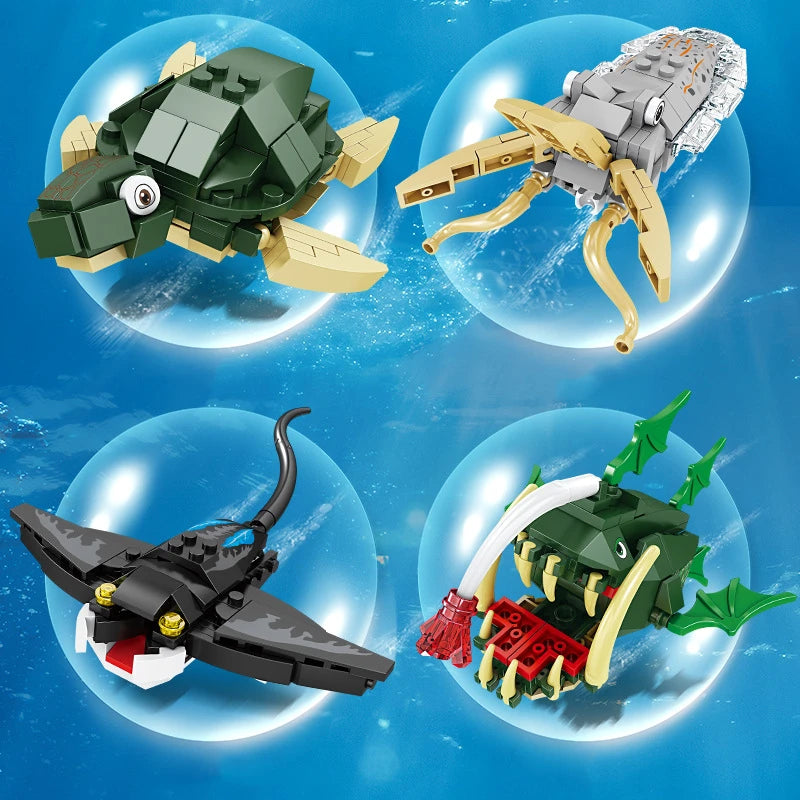 New Marine Animal Building Block Model Lobster Animal Small Particle Puzzle Assembly Children's Toys Science And Education Gifts