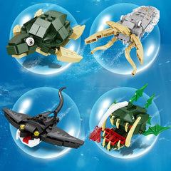 New Marine Animal Building Block Model Lobster Animal Small Particle Puzzle Assembly Children's Toys Science And Education Gifts
