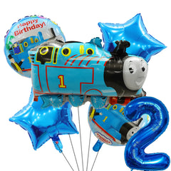 Thomas and Friends Birthday Decor  Foil Balloons Number Set 32 inch Gift Baby Shower Children's Toys Train Latex Balloons Kit