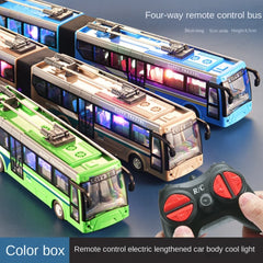 Remote Control Bus Car Toy Charging Light Electric Double Decker Bus Model Children's Toys Gifts