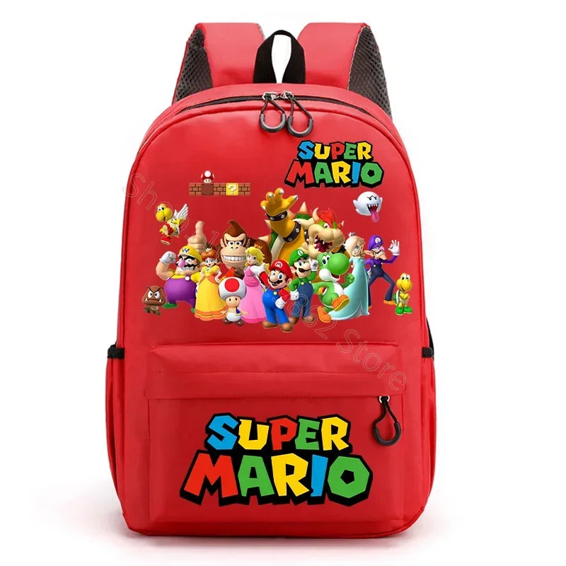 Super Mario Bros Backpacks Women Men Princess Peach Luigi Bag Cartoon Game Character Graphic Print Kawaii Backpack School Bags