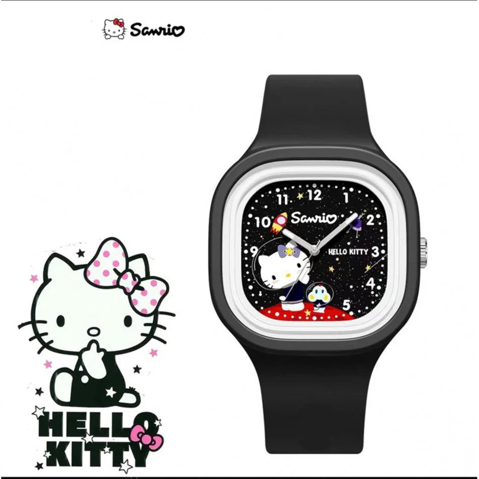 Sanrio Kawaii Hello Kitty Watch My Melody Cinnamoroll Student Cartoon Versatile Silicone Watch Children's Toys Festival Gift