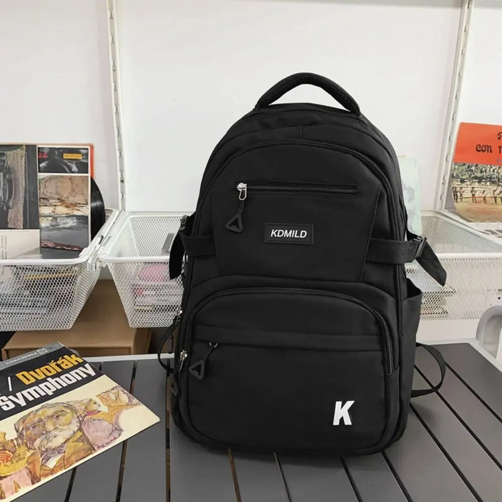 Canvas Backpack Student Schoolbag Large Capacity Outdoor Backpacks Children's Bags Thin Light Fashion Shoulder Bag