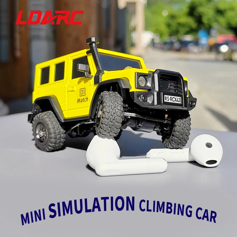 LDARC X43 1/43 MINI RC Electric Remote Control Model Car Desktop Crawler RTR 4WD Adult Children's Toys