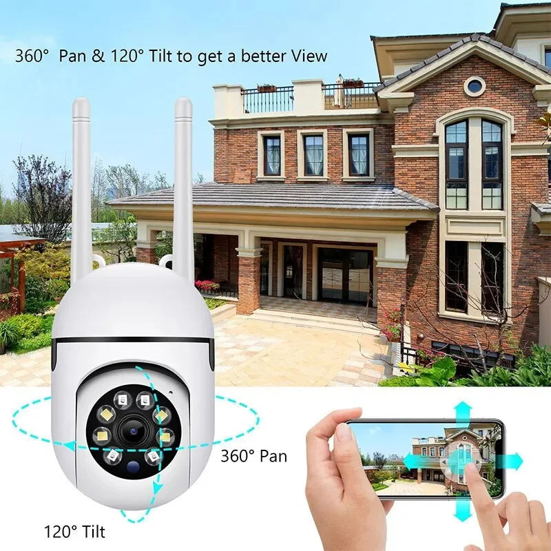 A7 IP Camera Smart Outdoor Home Security WIFI CCTV Surveillance with Color Night Vision Wireless HD 2-Way Audio Camera TF Card