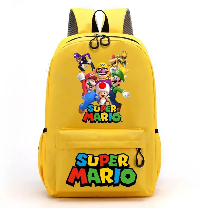 Super Mario Bros Backpacks Women Men Princess Peach Luigi Bag Cartoon Game Character Graphic Print Kawaii Backpack School Bags