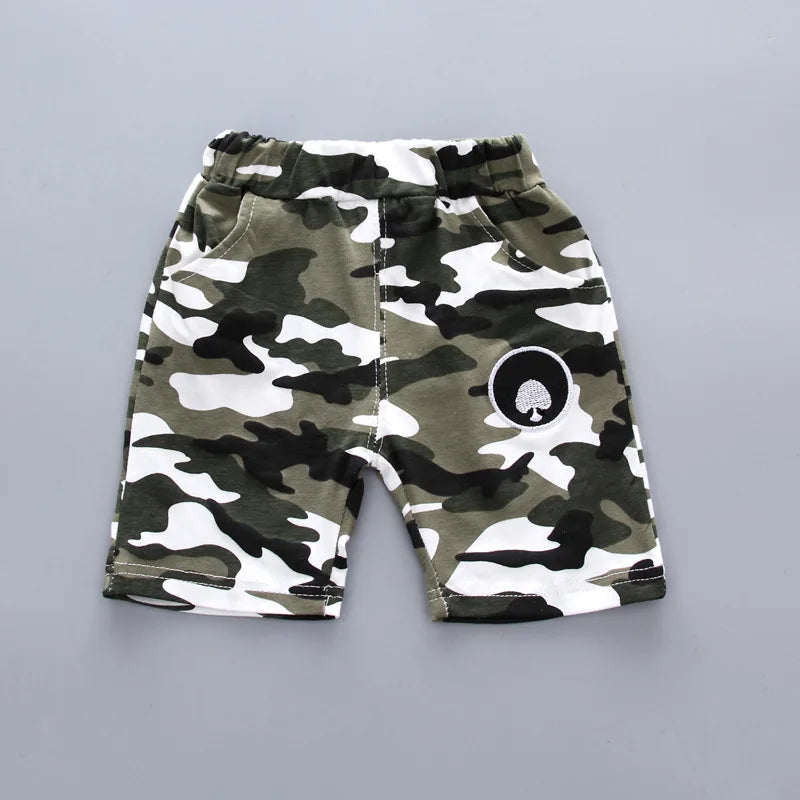 Boys Clothing Children Summer Sports Set Kids Clothing Cotton T-Shit Camouflage Shorts 2PC Outfits Children Tracksuits 0-4Year