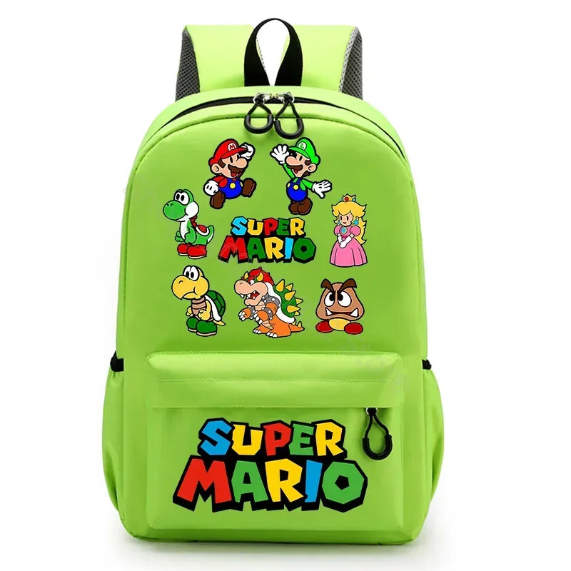 Super Mario Bros Backpacks Women Men Princess Peach Luigi Bag Cartoon Game Character Graphic Print Kawaii Backpack School Bags