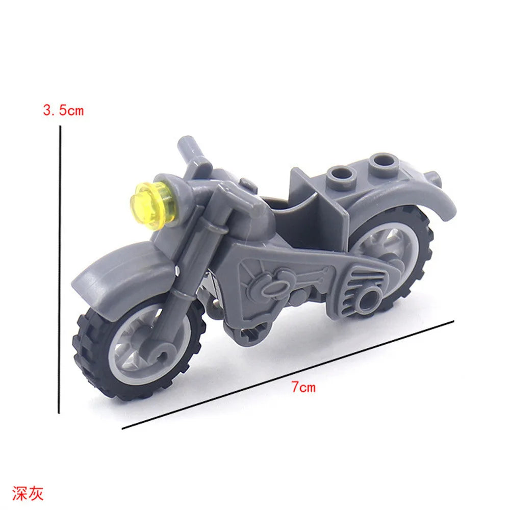 World War 2 WW2 Army Military Soldiers Motorcycle Rocket Launcher Cannon Gun Figures Building Blocks Bricks Children's Toys ﻿