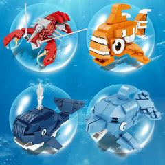 New Marine Animal Building Block Model Lobster Animal Small Particle Puzzle Assembly Children's Toys Science And Education Gifts