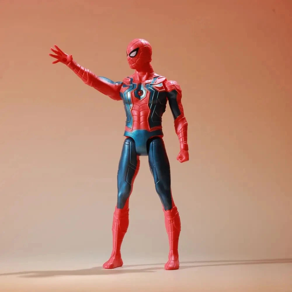 17cm Marvel Spiderman Model Anime Action Figures Spider-Man captainironman Luminous Children's Toys decorationdolls Gifts