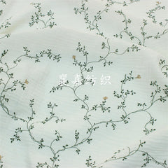 Muslin Fabric with Small Floral Print, 100% Cotton, Double Layer, Kids Clothing cloth and Home Textiles, 135x50cm