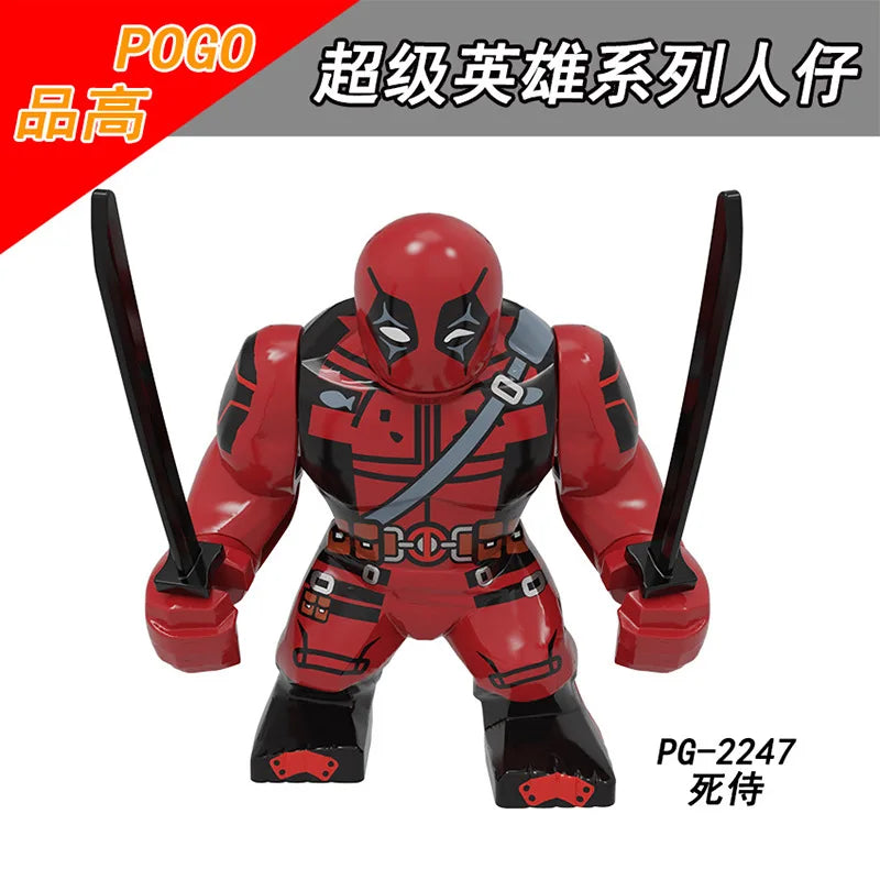 Marvel superhero Spider Man, Deadpool, Hulk, building blocks, children's toys, anime characters, Christmas and birthday gifts