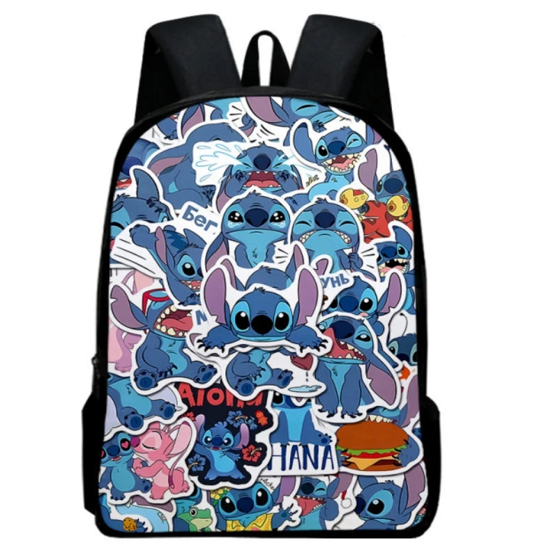 Cartoon Animation Stitch STITCH Primary and Secondary School Bags Children's Men's and Women's Backpacks School Bag Mochila