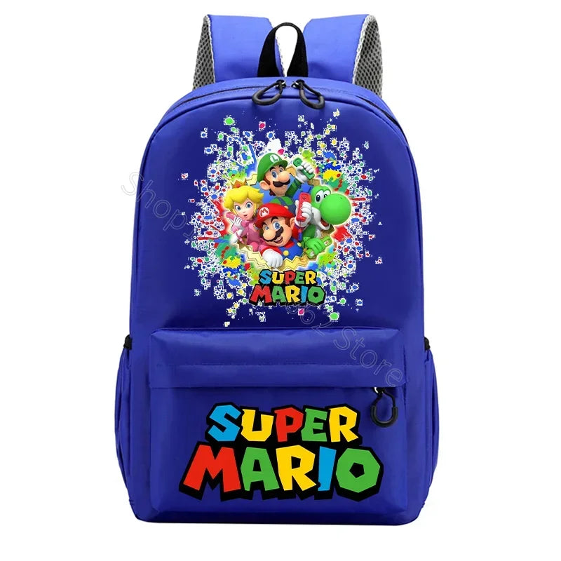 Super Mario Bros Backpacks Women Men Princess Peach Luigi Bag Cartoon Game Character Graphic Print Kawaii Backpack School Bags