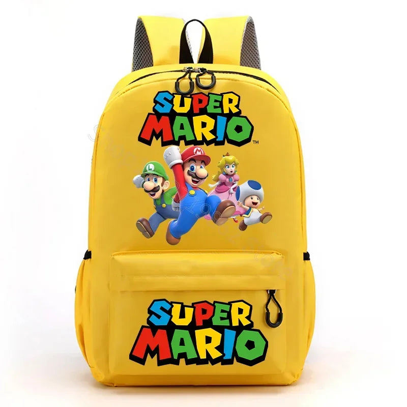 Super Mario Bros Backpacks Women Men Princess Peach Luigi Bag Cartoon Game Character Graphic Print Kawaii Backpack School Bags