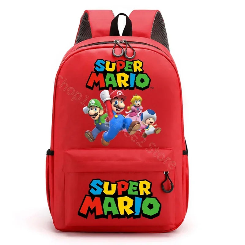 Super Mario Bros Backpacks Women Men Princess Peach Luigi Bag Cartoon Game Character Graphic Print Kawaii Backpack School Bags