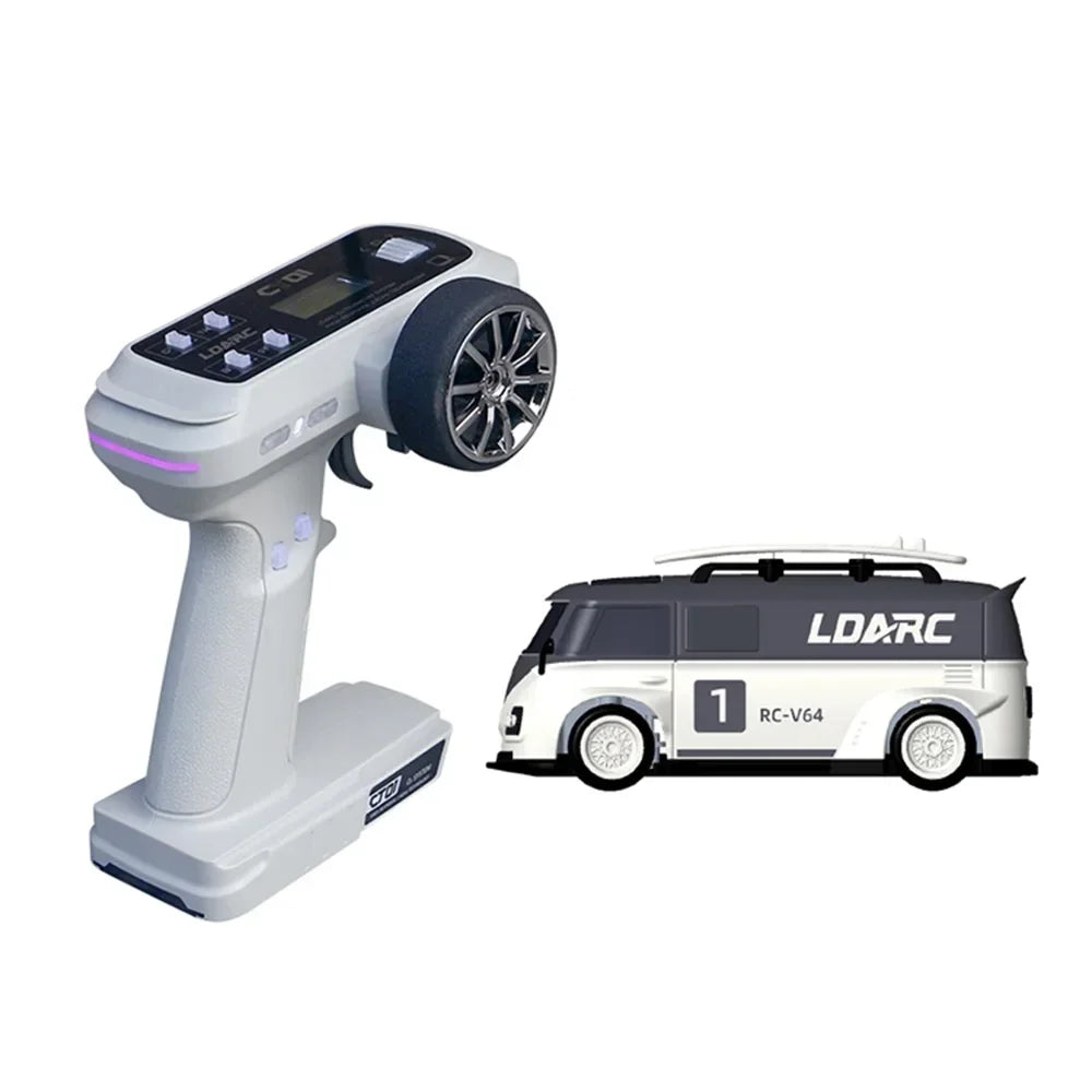 LDARC V64 1/64 MINI RC Simulated Electric Remote Control Model Car Tabletop Bus Vehicle RTR 2.4GHz Adults Children's Toys