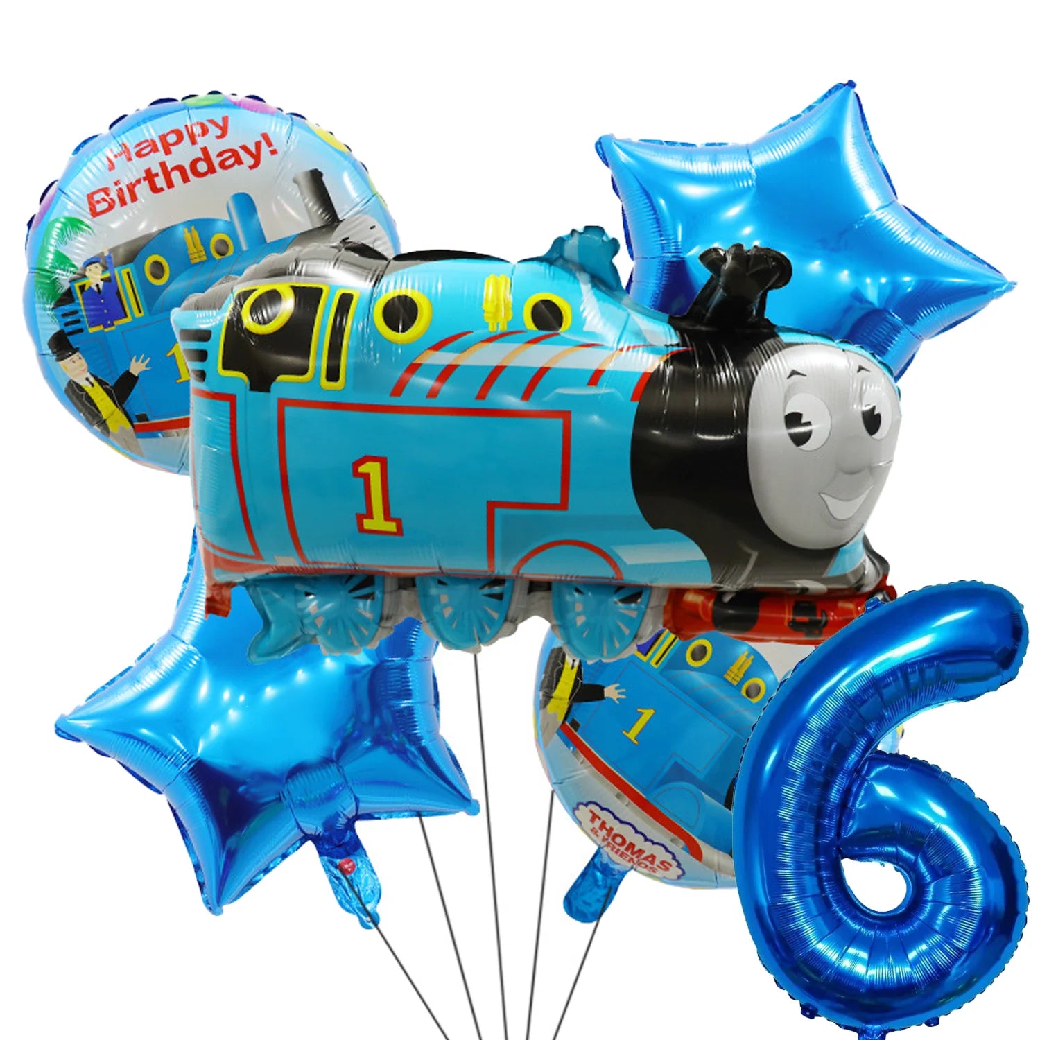 Thomas and Friends Birthday Decor  Foil Balloons Number Set 32 inch Gift Baby Shower Children's Toys Train Latex Balloons Kit