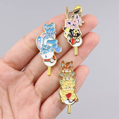 Japanese Anime Enamel Pins Kawaii Brooches For Women Kids Clothing Backpack Lapel Badges Fashion Jewelry Accessories Gifts