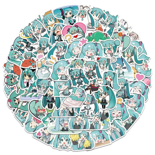 10/30/50PCS New Fashion Cartoon Anime Girl Graffiti Helmet Car Mug DIY Waterproof PVC Graffiti Sticker Children'S Toys Wholesale