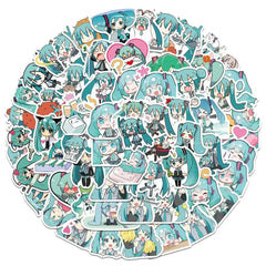 10/30/50PCS New Fashion Cartoon Anime Girl Graffiti Helmet Car Mug DIY Waterproof PVC Graffiti Sticker Children'S Toys Wholesale