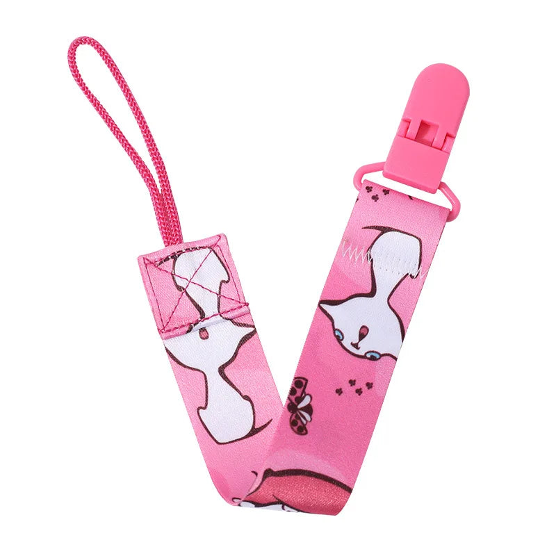 1/3pcs Cartoon cloth Fabric Baby pacifier chain Pacifier anti drop chain Anti loss clip for children's toys