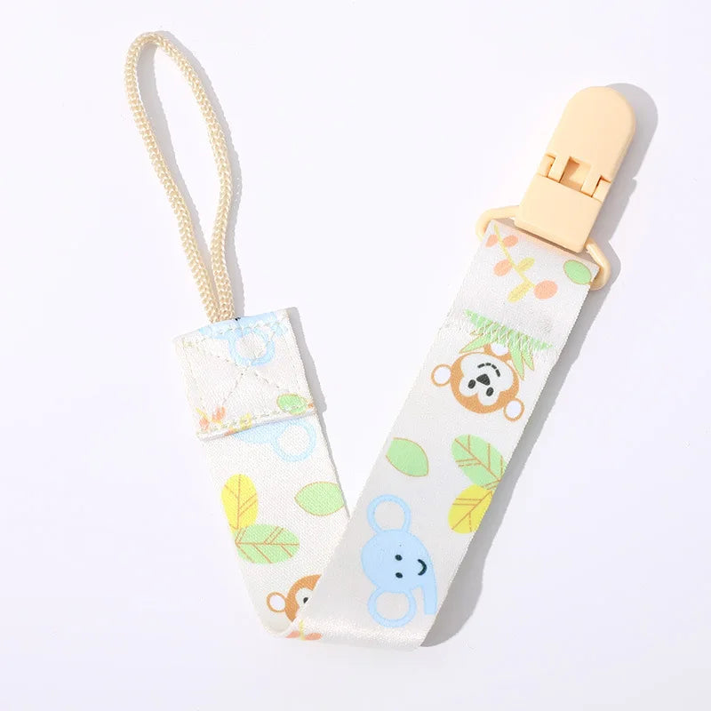 1/3pcs Cartoon cloth Fabric Baby pacifier chain Pacifier anti drop chain Anti loss clip for children's toys