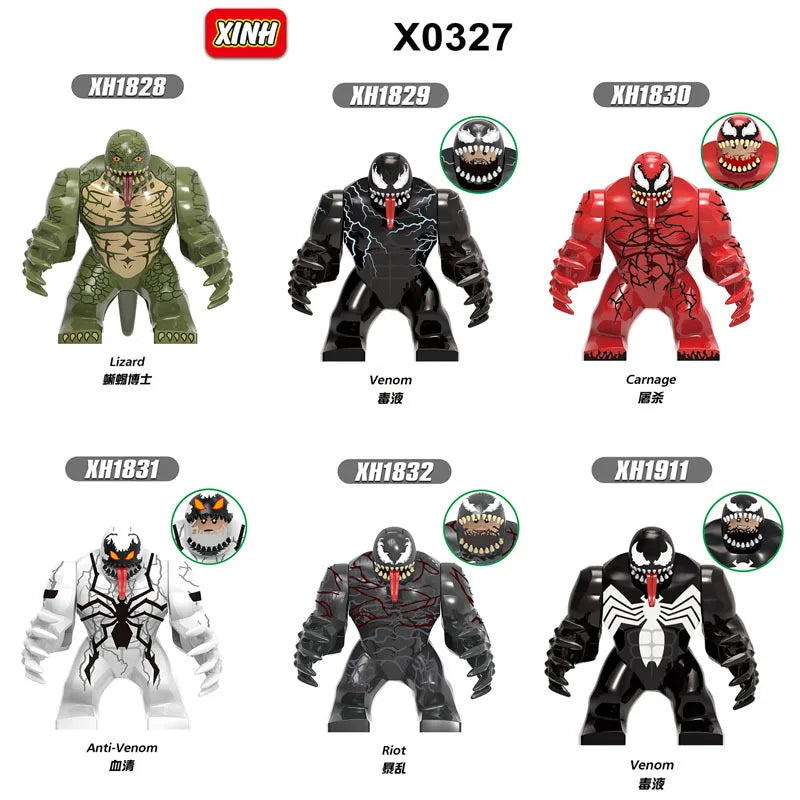 Marvel superhero Spider Man, Deadpool, Hulk, building blocks, children's toys, anime characters, Christmas and birthday gifts