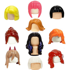 KT Min Building Blocks  Girl's  Curly Hair Accessories  Moc Bricks Sets Figures Hair Children's Toys